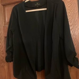 Black open front blazer